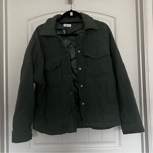 Bucket List Green Quilted Jacket size Small